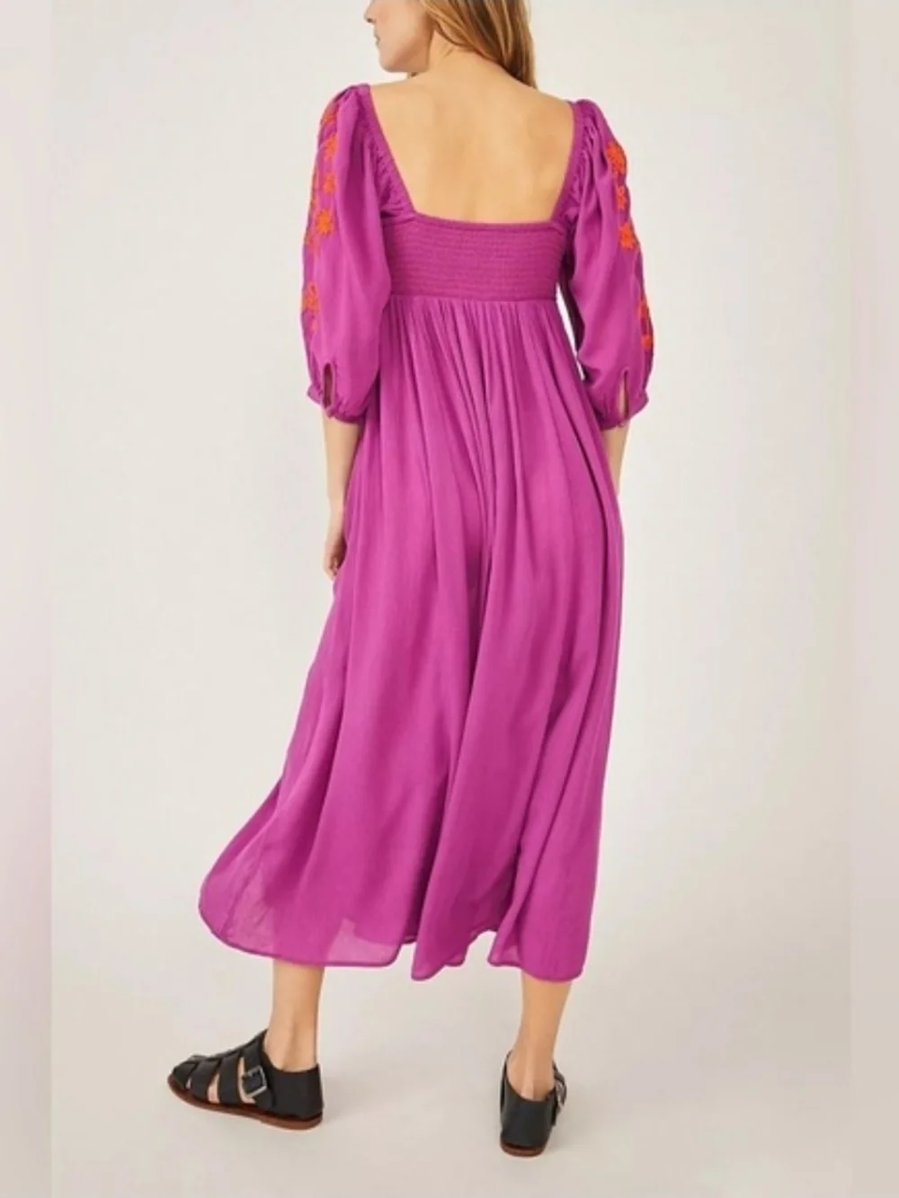 Free People Wedgewood Maxi Dress in vibrant Orchid Pavillion